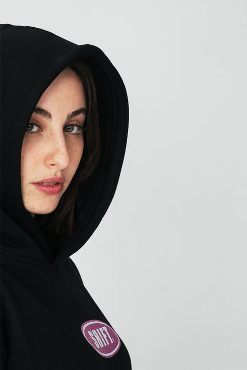 Heavy Oversized Hoodie Shift Black